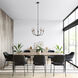 Renitta 5 Light 26 inch Matte Black/Modern Gold Chandelier Ceiling Light